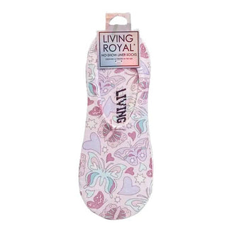 No-Show Liner Socks - Multi-Colored Wine Glasses - Pink - The Edit LLC