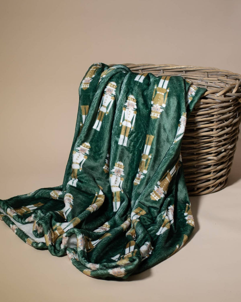 Nutcracker Throw - Dark Green. 50x60 - The Edit LLC