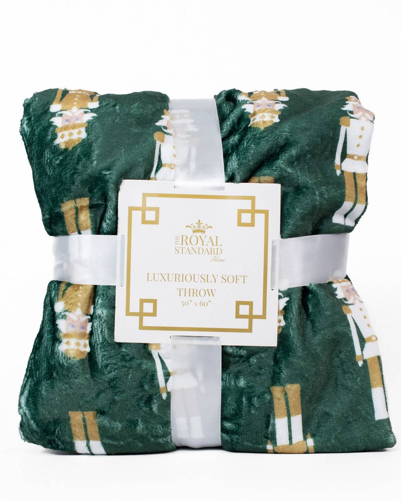 Nutcracker Throw - Dark Green. 50x60 - The Edit LLC