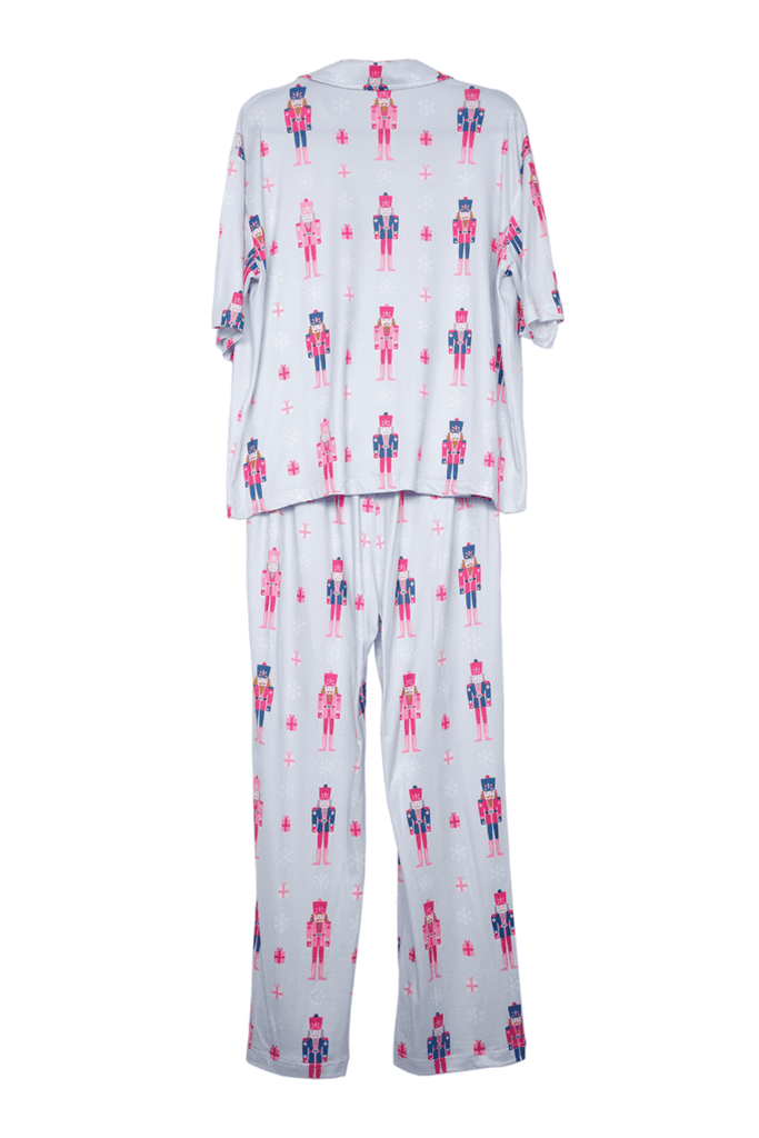 Nutcrackers Christmas Light Blue Lounge Pants Set: Light Blue / M - The Edit LLC