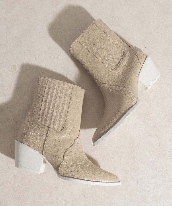 OASIS SOCIETY Dawn - Paneled Western Bootie - The Edit LLC