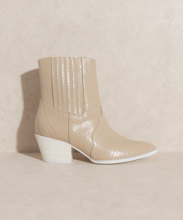 OASIS SOCIETY Dawn - Paneled Western Bootie - The Edit LLC