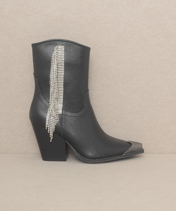 OASIS SOCIETY Kai - Rhinestone Fringe Boots - The Edit LLC