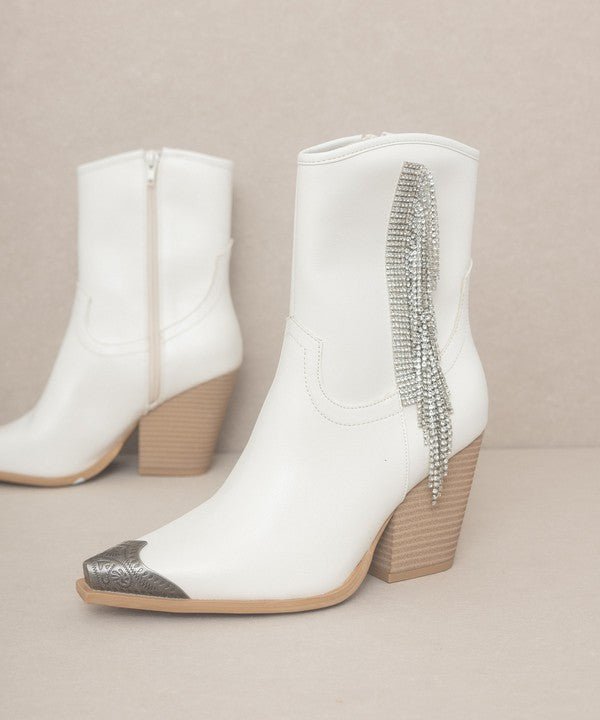 OASIS SOCIETY Kai - Rhinestone Fringe Boots - The Edit LLC