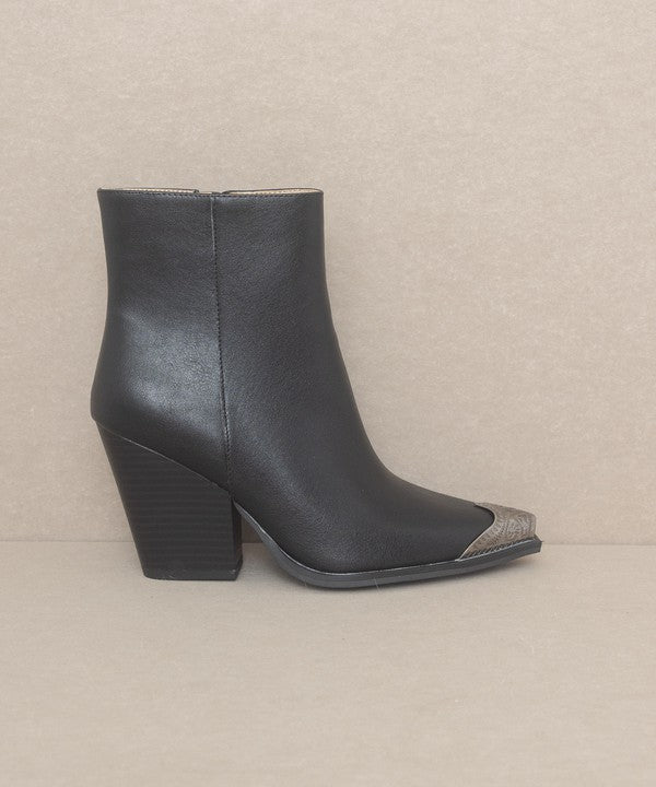 OASIS SOCIETY Zion - Bootie with Etched Metal Toe - The Edit LLC