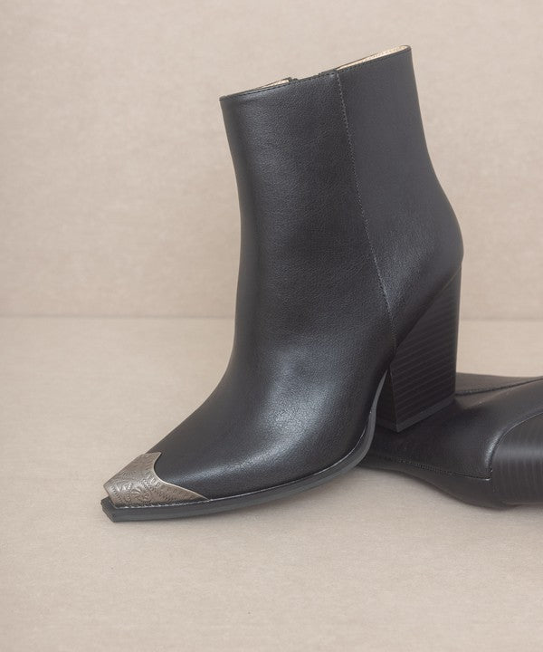 OASIS SOCIETY Zion - Bootie with Etched Metal Toe - The Edit LLC