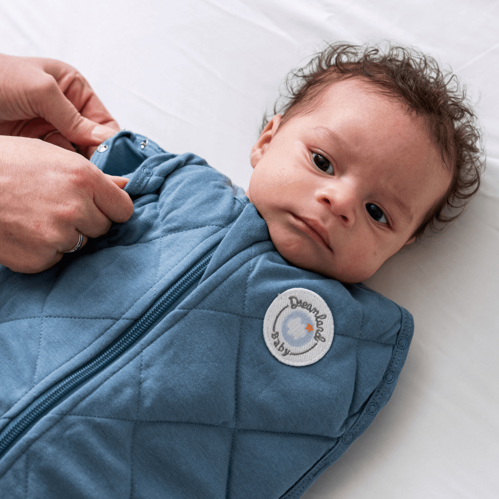 Ocean Blue (0 - 6m) Dream Weighted Sleep Swaddle - The Edit LLC