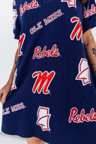 Ole Miss Logo Patch Dress - The Edit LLC