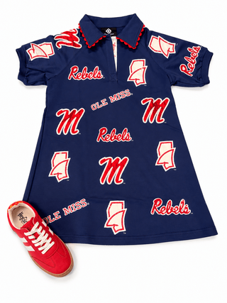 Ole Miss Logo Patch Dress - The Edit LLC
