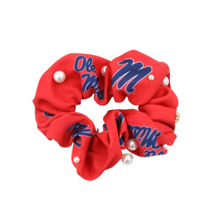 Ole Miss Navy and Red Dual Scrunchie - The Edit LLC