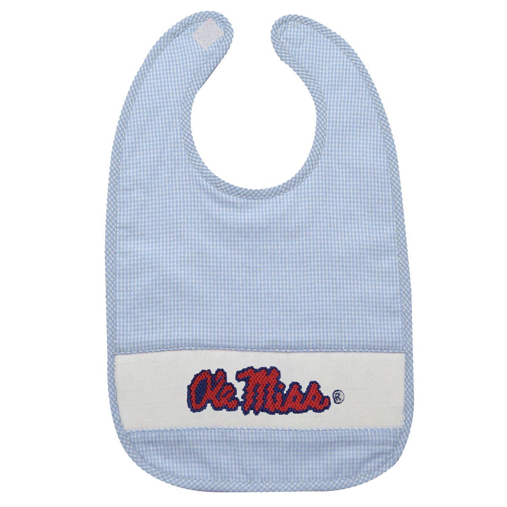 Ole Miss Rebels Smocked Gingham BIB - The Edit LLC