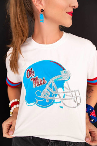 Ole Miss Sparkle Logo T-Shirt - The Edit LLC
