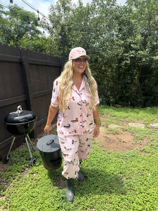 OUTDOOR GIRL LUXE PJ SETS: XS / DUCKS - The Edit LLC