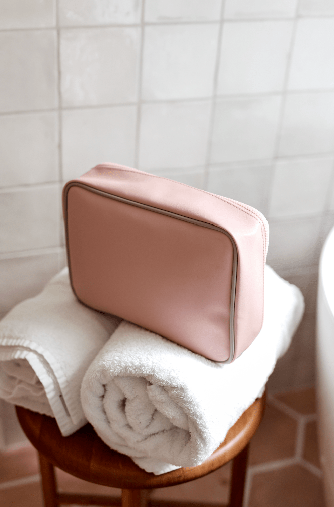 Oversized Cosmetic Bag - Self Care (Blush/Lavender) - The Edit LLC