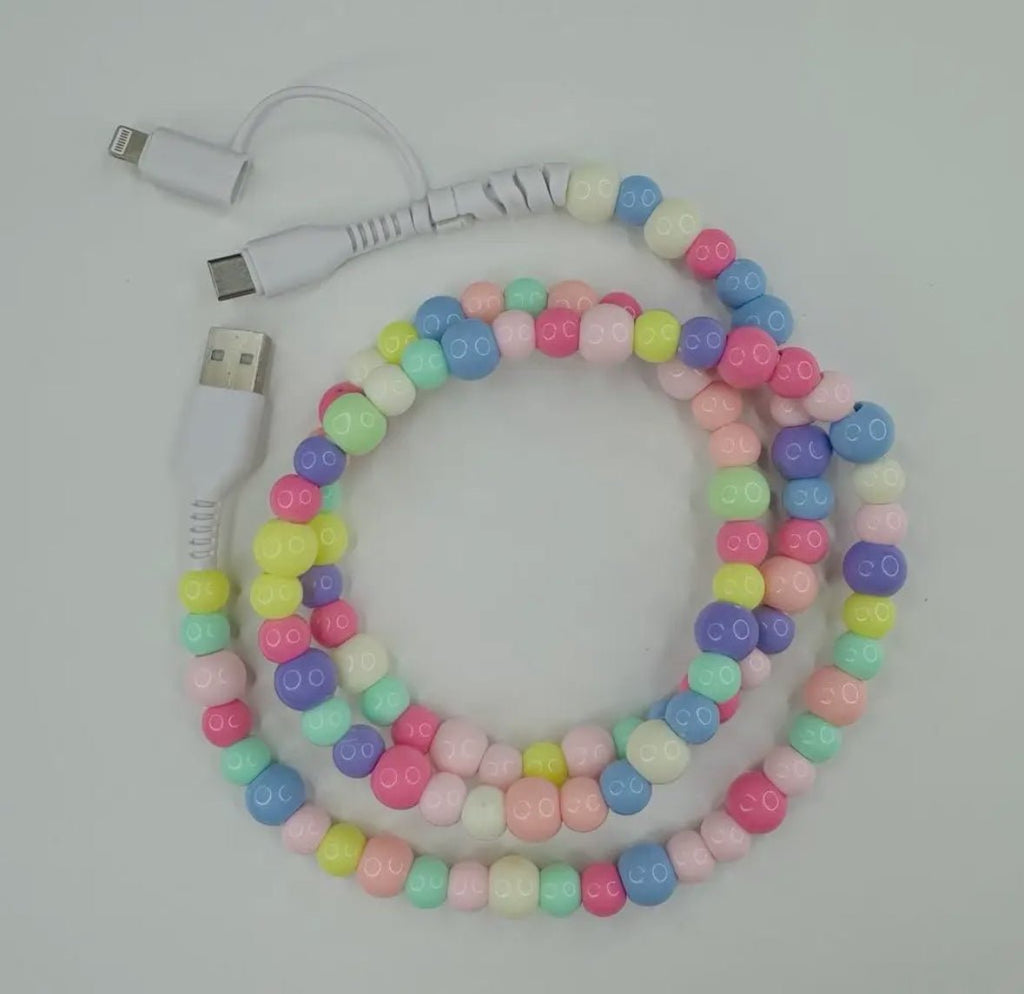 Pastel Beaded Dual Charger - The Edit LLC