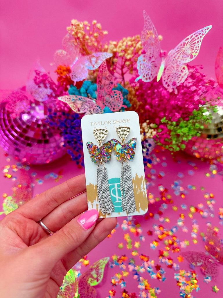 Pastel Confetti Butterfly Sally Tassels - The Edit LLC