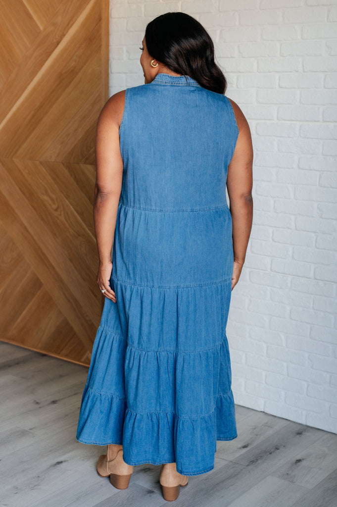 Perfect Choice Denim Maxi Dress - The Edit LLC