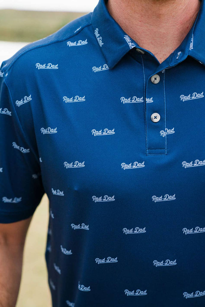 Performance Polo - Rad Dad - Navy - The Edit LLC