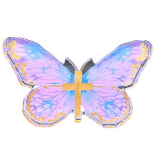 “Pink Cross Butterfly” Acrylic Shelfie: Small - The Edit LLC