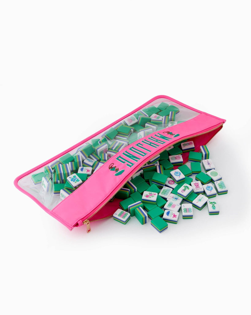 Pink Monkey Mahjong Bag - The Edit LLC
