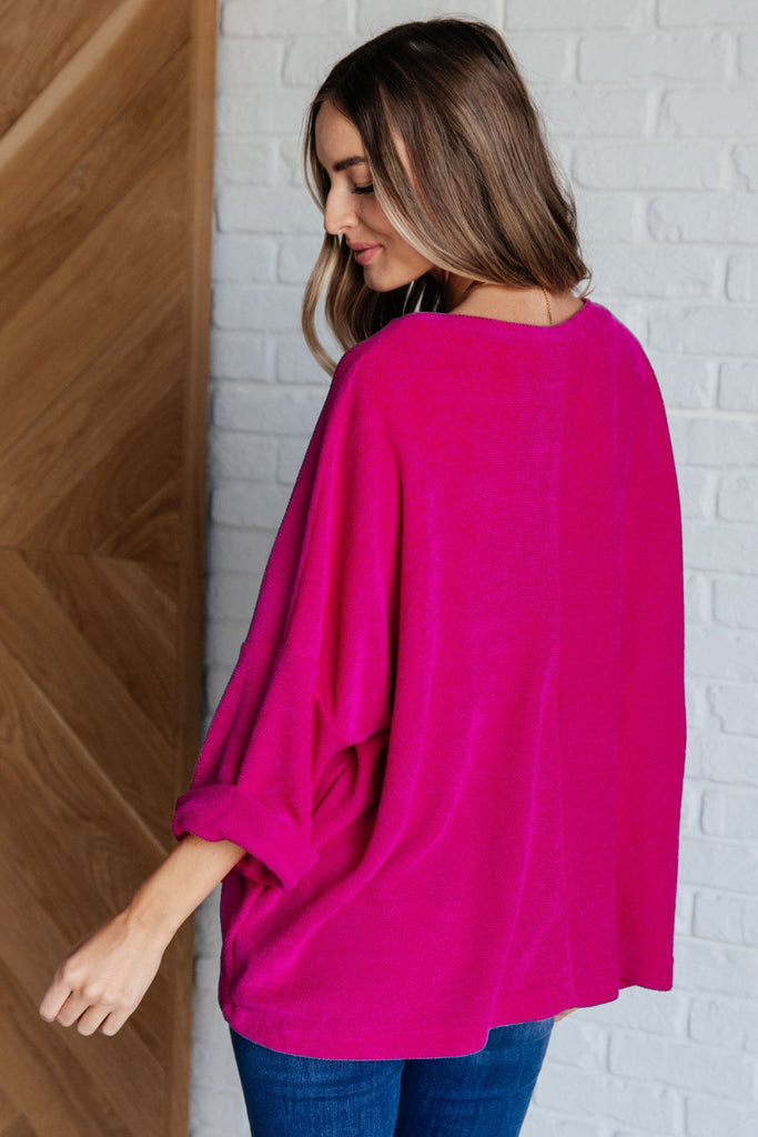 Pink Thoughts Chenille Blouse - The Edit LLC