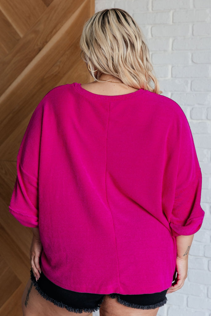 Pink Thoughts Chenille Blouse - The Edit LLC