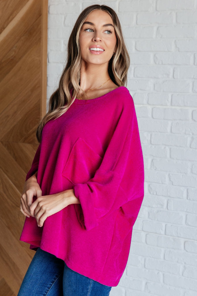 Pink Thoughts Chenille Blouse - The Edit LLC