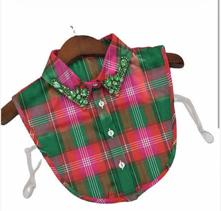 PINK/GREEN PLAID COLLAR *PRE ORDER LATE AUG SHIP* - The Edit LLC