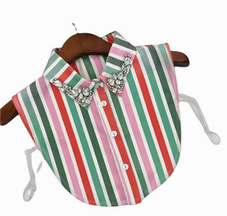 PINK/GREEN/RED STRIPED COLLAR *PRE ORDER LATE AUG SHIP* - The Edit LLC