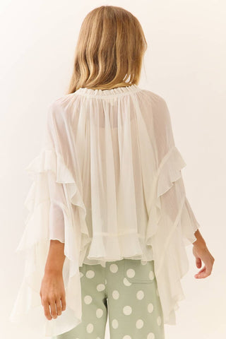 Plus Polka Dot high-rise Wide Leg pants: Sage Ecru / Plus Size / 1XL - The Edit LLC