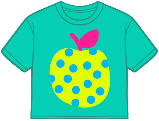 Polka Dot Apple Crop Tee - The Edit LLC
