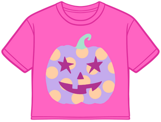 Polka Dot Jack-O-Lantern Crop Tee: S/M - The Edit LLC