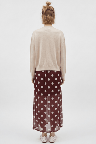 Polka Dot Mesh Midi Skirt - The Edit LLC
