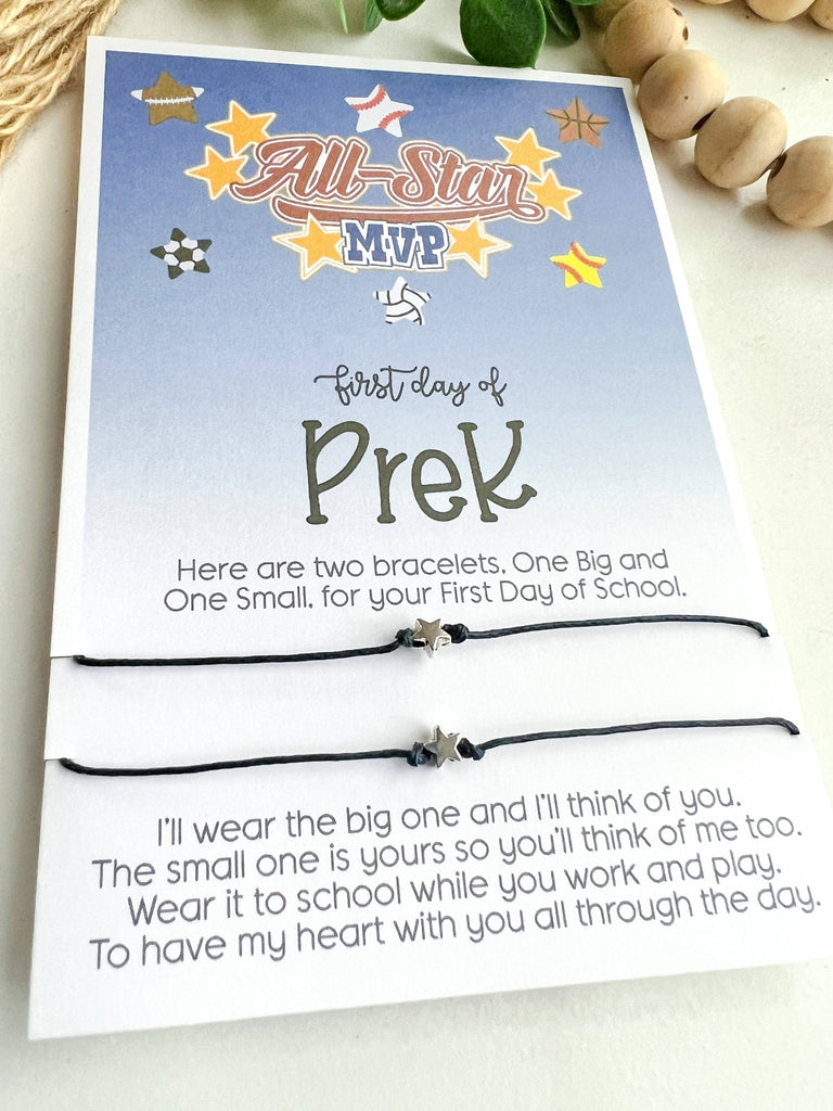 PreK Back to School Wish Bracelet All - Star Mommy & Me - The Edit LLC