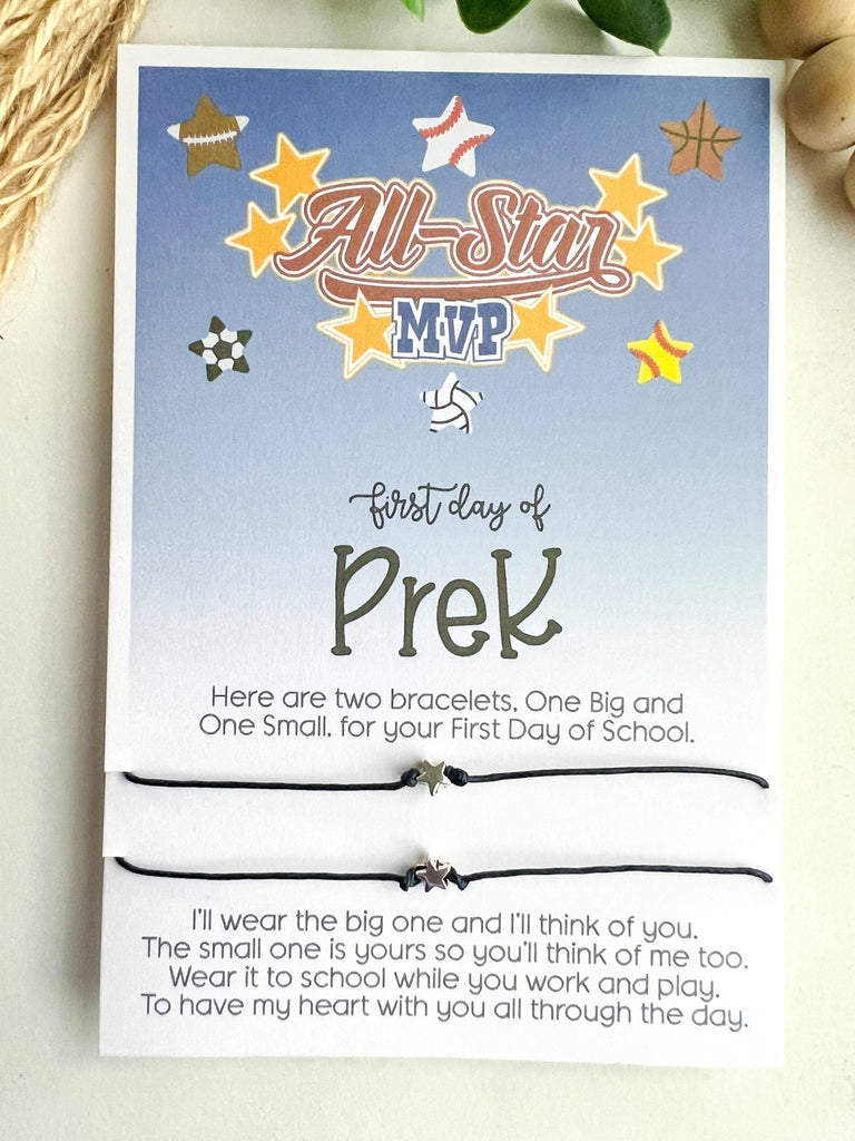 PreK Back to School Wish Bracelet All - Star Mommy & Me - The Edit LLC