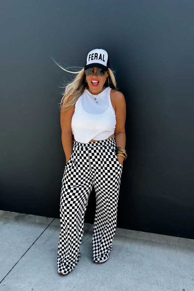 PREORDER - BOLD BLOCK CHECKER PANTS - The Edit LLC