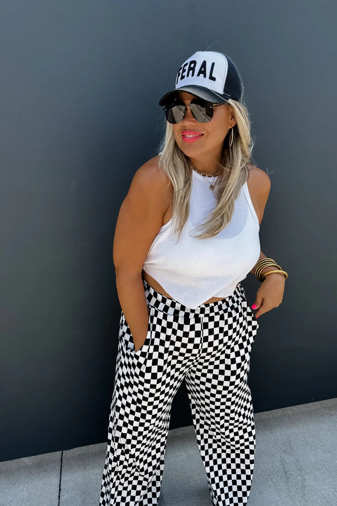 PREORDER - BOLD BLOCK CHECKER PANTS - The Edit LLC