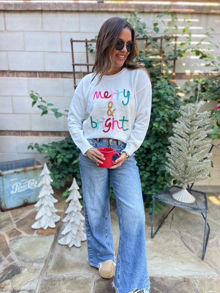 PREORDER: Merry and Bright Tinsel Sweater - The Edit LLC