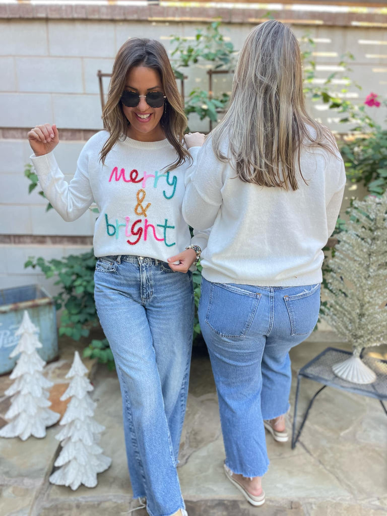 PREORDER: Merry and Bright Tinsel Sweater - The Edit LLC