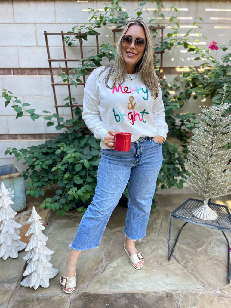 PREORDER: Merry and Bright Tinsel Sweater - The Edit LLC