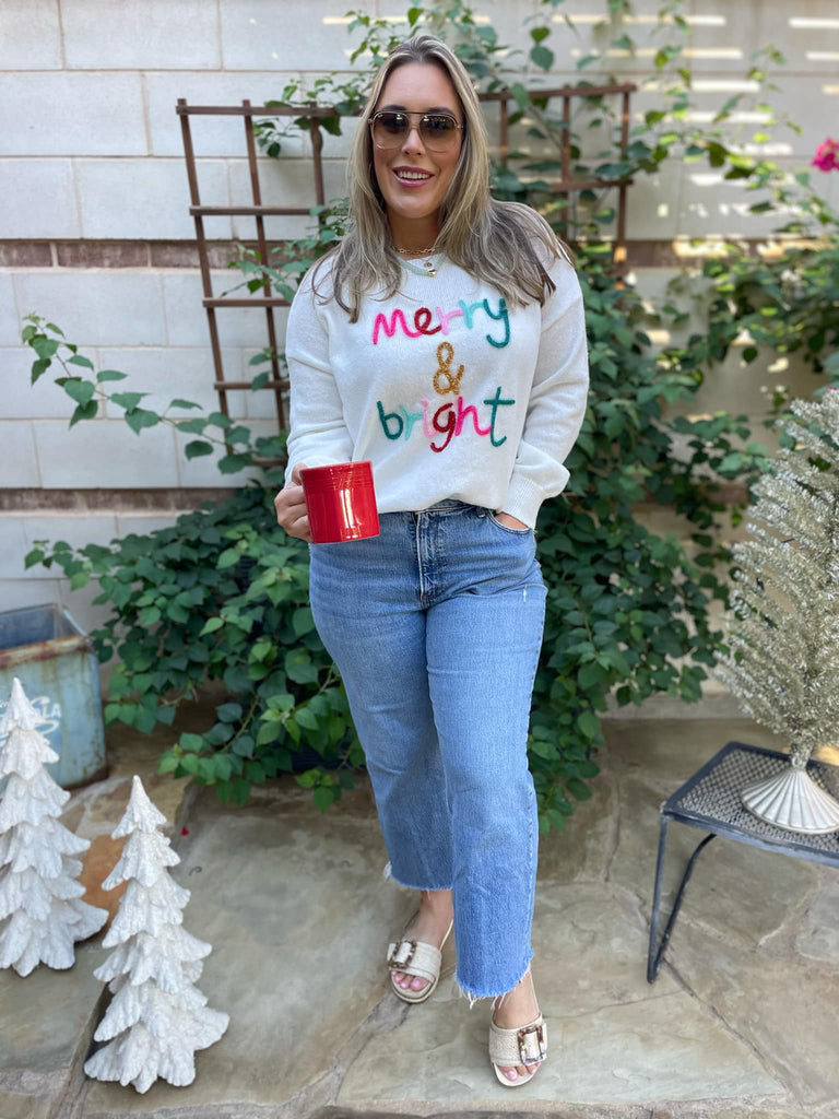 PREORDER: Merry and Bright Tinsel Sweater - The Edit LLC