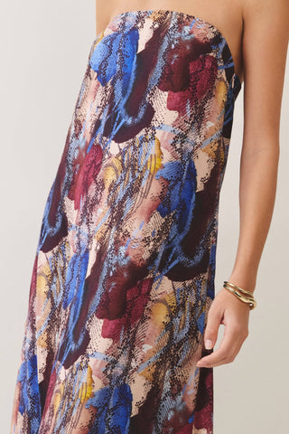 Print Strapless Maxi Dress - The Edit LLC