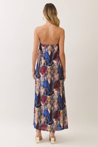Print Strapless Maxi Dress - The Edit LLC