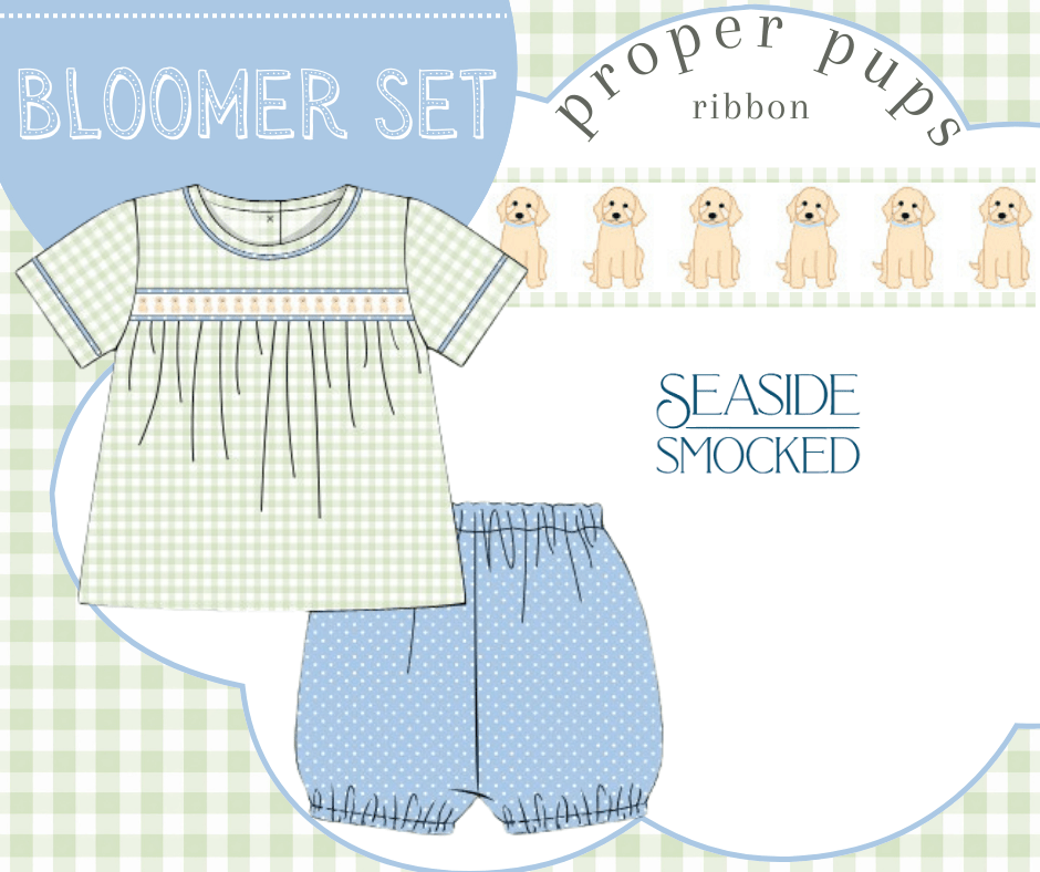 Proper Pups Boys Bloomer Set - Woven: 2t - The Edit LLC