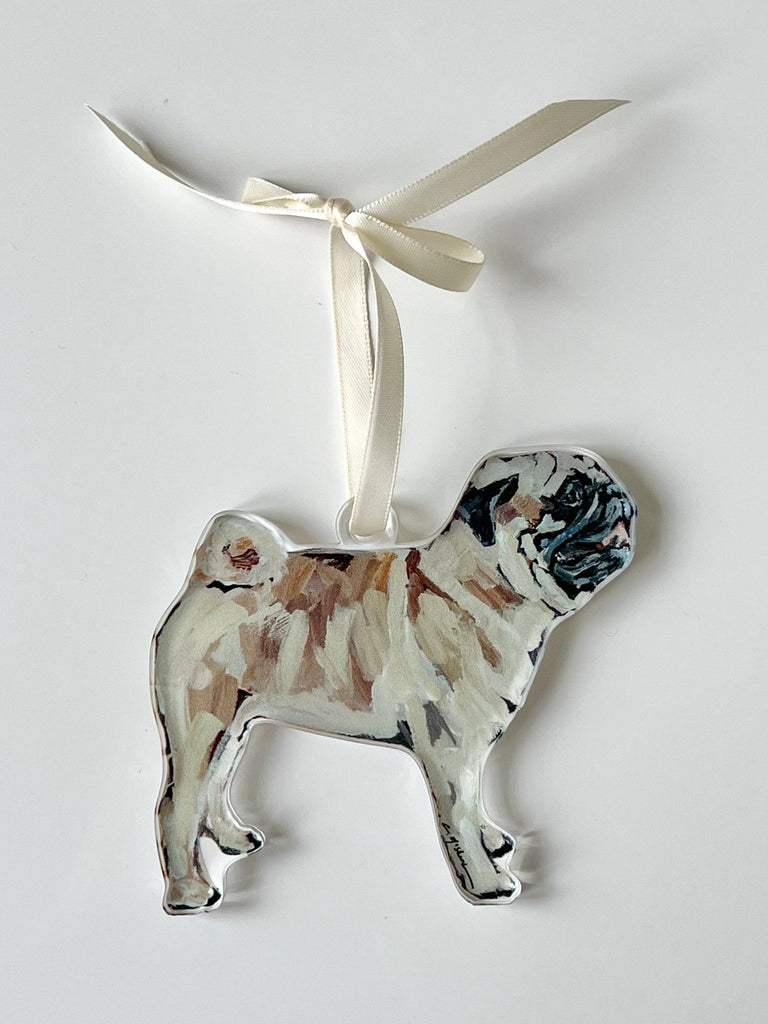 "Pug Fawn" ornament - The Edit LLC