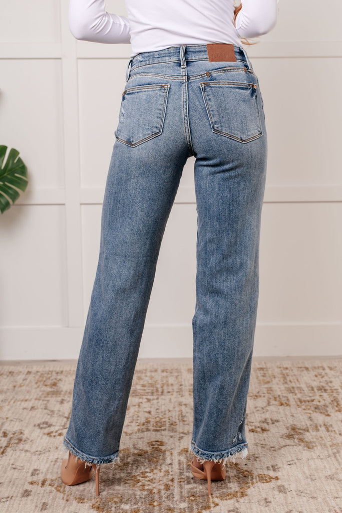 Quinn Mid Rise Cell Phone Pocket Dad Jeans - The Edit LLC