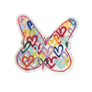 "Rainbow Heart Butterfly" Sticker - The Edit LLC