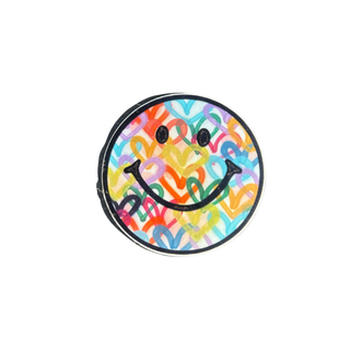 "Rainbow Hearts Smiley" Sticker - The Edit LLC