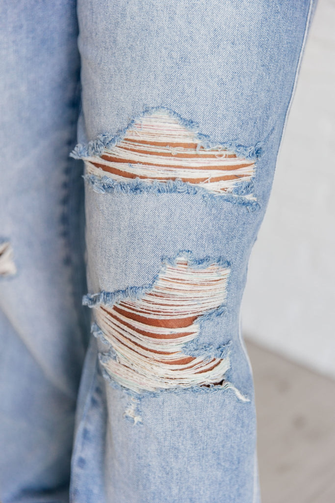 Ramona High Rise Rigid Magic Destroyed Straight Jeans - The Edit LLC