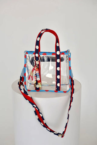 Red/Blue Stadium Tote - Poppy & Pine - The Edit LLC